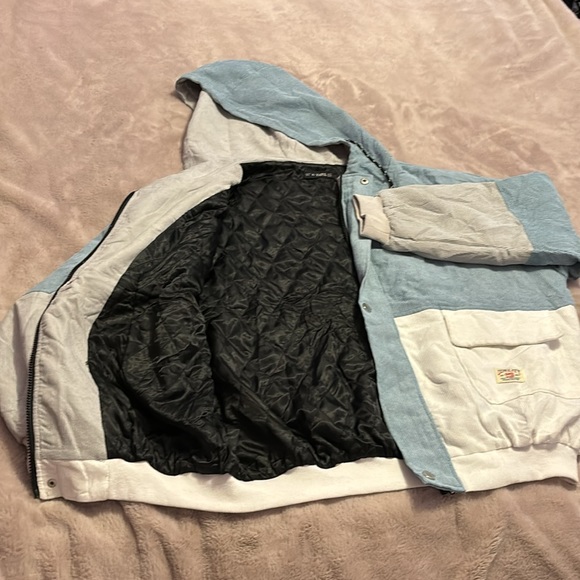 Blue/White/Grey Zaful Corduroy Jacket - Picture 2 of 4